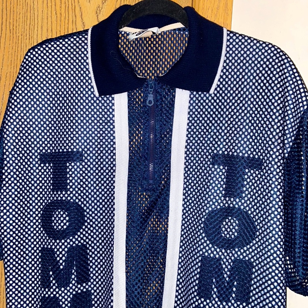 Half zip tommy mesh polo